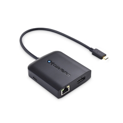 Cable Matters USB-C Multiport Adapter with 8K DisplayPort, 2x USB 2.0, Fast Ethernet, and Power Delivery