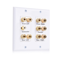 Cable Matters Double Gang 5.1 Speaker Wall Plate