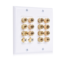 Cable Matters Double Gang 7.2 Speaker Wall Plate