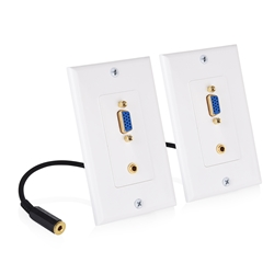 Cable Matters 2-Pack VGA Wall Plate with 3.5mm Audio