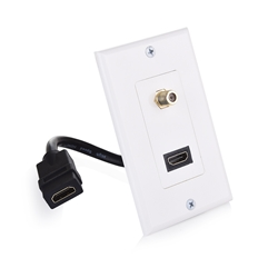 Cable Matters HDMI Wall Plate with Coax Outlet