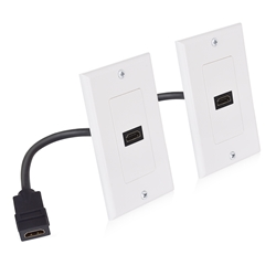 Cable Matters 2-Pack 1-Port HDMI Wall Plate in White