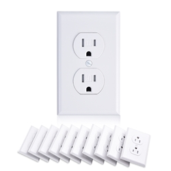 Cable Matters 10-Pack 15A Tamper-Resistant Receptacle with Wallplate in White