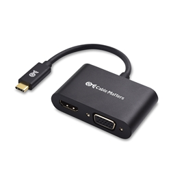 Cable Matters Aluminum USB-C to HDMI VGA Adapter