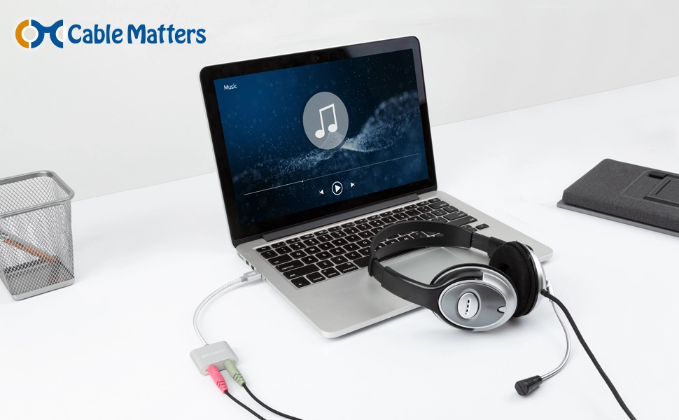 Cable Matters USB Audio Card with Digital to Analog Codec for Windows and Mac…