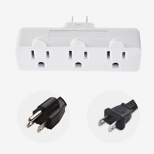 3-Outlet Grounded Wall Tap Strip