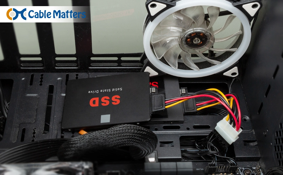  The Cable Matters 4-Pin Molex to Dual SATA Power Y-Cable Adapter