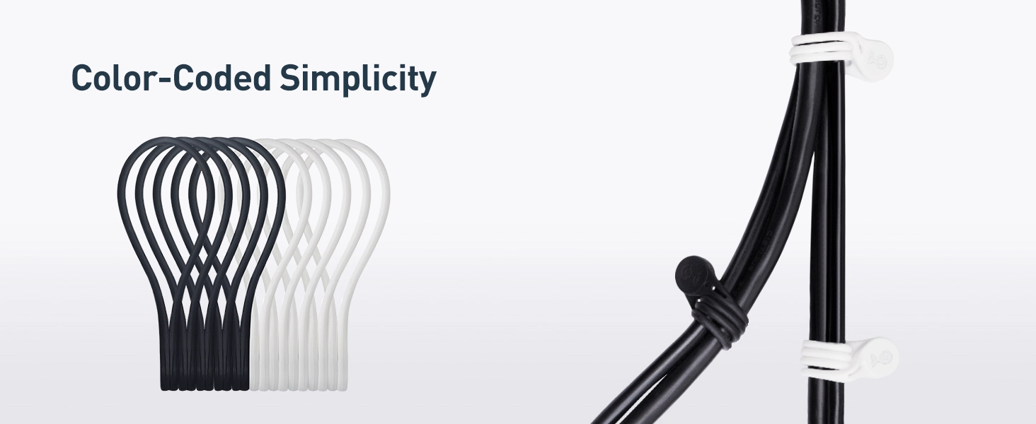 	10-pack of silicone magnetic cable ties