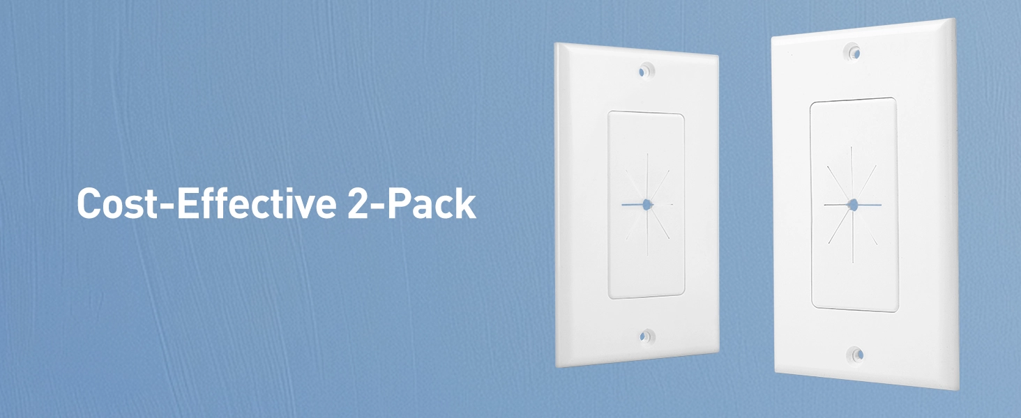 1-Gang Wall Cable Pass Through Wall Plates t