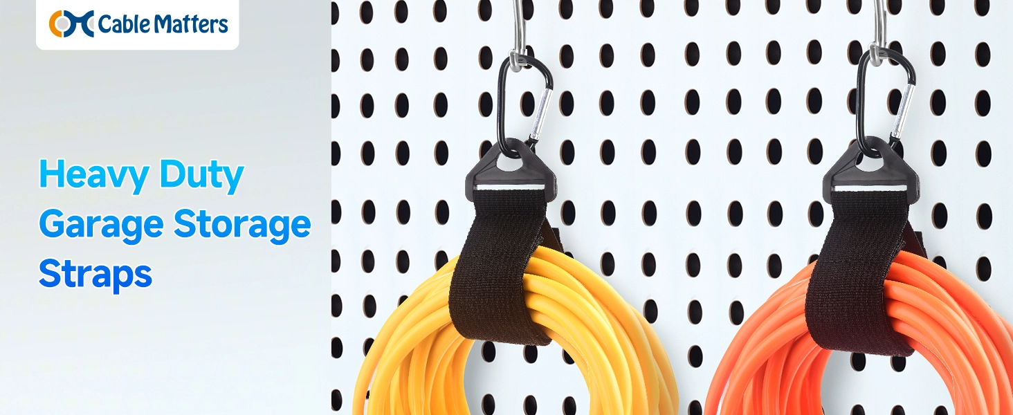 5-Pack, Heavy Duty Garage Storage Straps, 16 x 1.5 in