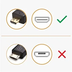 2-Pack Micro HDMI to HDMI Adapter (HDMI to Micro HDMI Adapter) 6 Inches