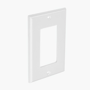 Cable Matters 10-Pack Single Gang Wall Plate Cover for Decorator Device in White