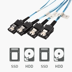 Mini-SAS to 4x SATA Reverse Breakout Cable 