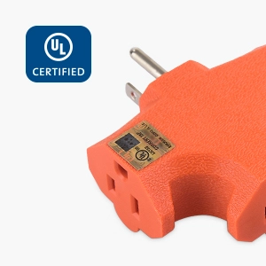 3 Way Plug Adapter, UL Listed 