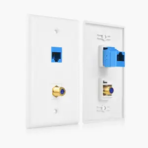 The Cable Matters Ethernet and Coax Wall Plate