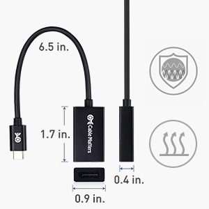 USB C to DisplayPort Adapter with 8K HDR DisplayPort 1.4 - USB Type C and Thunderbolt 3 