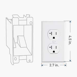 10-Pack Tamper Resistant Duplex Receptacle 20 Amp Electrical Outlet with Wall Plate in White