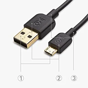   Cable Matters 2-Pack Coiled USB Cable (Coiled Micro USB to USB 2.0) 2-4 Feet…