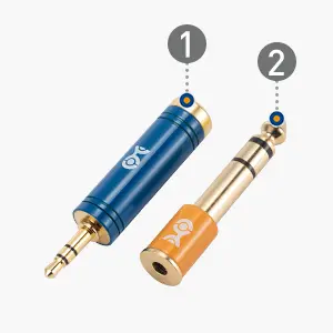 2-Pack Headphone Adapter Kit with 1/4 to 3.5mm Adapter and 3.5mm to 1/4 Adapter