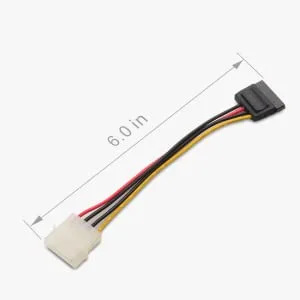  3-Pack 4 Pin Molex to SATA Power Cable (SATA to Molex) - 6 Inches…