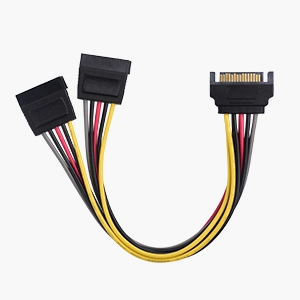 straight SATA III 90-degree right angle SATA III data cable SATA power splitter Molex power cable