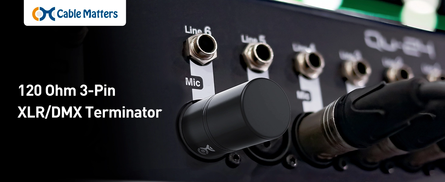 	2-Pack, 120 Ohm 3-Pin XLR/DMX Terminator