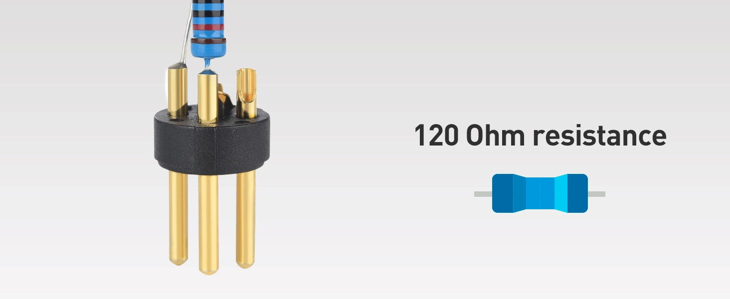  	2-Pack, 120 Ohm 3-Pin XLR/DMX Terminator
