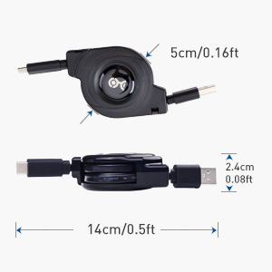 Cable Matters 2-Pack Retractable USB-C Charging Cable