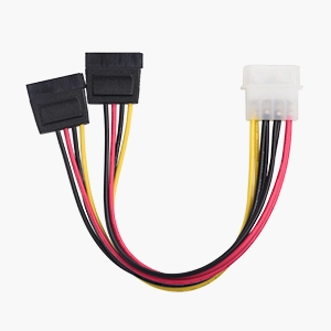 straight SATA III 90-degree right angle SATA III data cable SATA power splitter Molex power cable