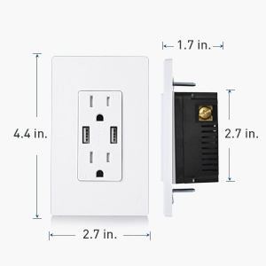 Computer Surge Protectors with 3X USB Charging Ports and Phone Mount