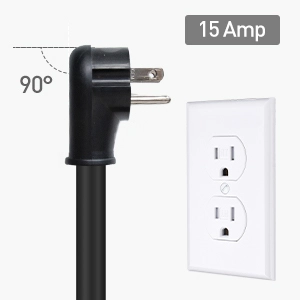 Standard 15 Amp Outlet Compatible