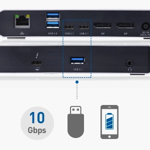 Certified Thunderbolt 3 Dock Thunderbolt 3 Docking Station with Dual DisplayPort for Windows and Mac