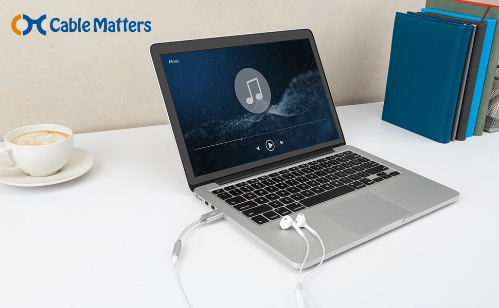 Cable Matters Premium Braided USB to 3.5mm Audio Adapter (USB Audio Adapter with Built in DAC Codec)