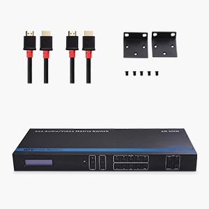 4K 60Hz HDMI Matrix Switch 4 in 4 Out with RS-232 and TCP/IP Remote Access Configuration 