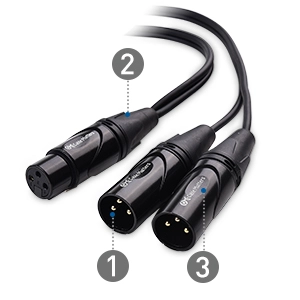 Cable Matters XLR Splitter Cable/XLR Splitter Female to 2 Male - 18 Inches …