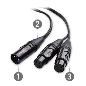 Cable Matters XLR Splitter Cable/XLR Splitter Male to 2 Female - 18 Inches …