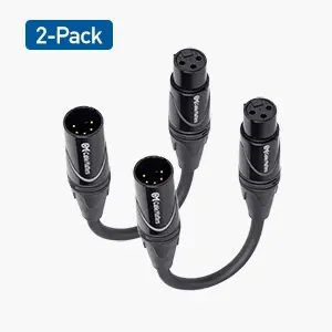 5-Pin to 3-Pin DMX Lighting Cable (5-Pin Male to 3-Pin Female XLR Cable