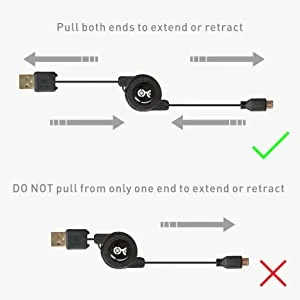 Cable Matters 2-Pack Retractable Micro USB Cable - 2.5 Feet … 