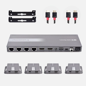 1x4 4 Port HDMI Extender Splitter (1-In-4-Out HDMI Over Ethernet Splitter) 1080p 60Hz up to 164 ft