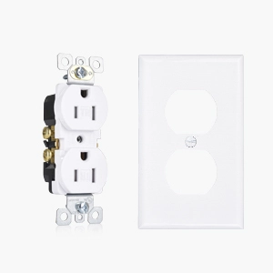 Cable Matters 10-Pack Duplex Outlet Single Gang Wall Plate Cover Wall Outlet Cover, Wall Plug Cover