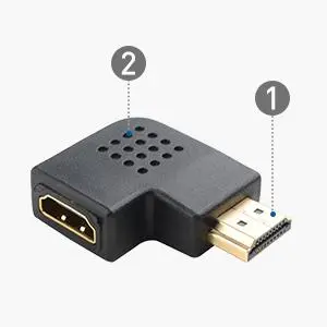 The Cable Matters 90 Degree Vertical Flat HDMI Adapters