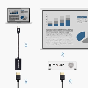 USB C to HDMI Adapter in Space Gray with Aluminum Housing with 4K 60Hz Support 