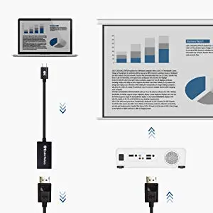 Cable Matters 8K USB C till DisplayPort-adapter (USB C till DP-adapter)  Stöd 8K (7680 x 4320) DisplayPort 1.4 - Thunderbolt 3 Kompatibel för Oculus