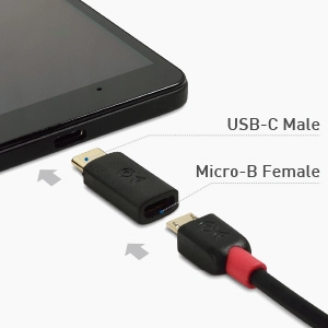 2-Pack Micro USB to USB C Adapter (USB C to Micro USB Adapter) 