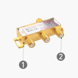 2-Pack Bi-Directional 2.4 Ghz 3 Way Coaxial Cable Splitter for STB TV, Antenna and MoCA Network