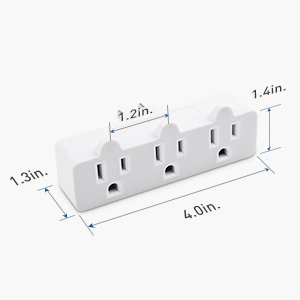 3-Outlet Grounded Wall Tap Strip