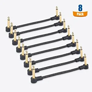  Cable Matters 8-Pack Braided Guitar Pedal Cables
