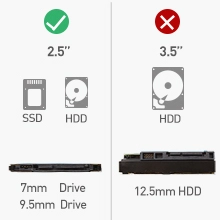 10Gbps USB 3.1 Gen 2 SSD External Hard Drive Enclosure (USB C Enclosure) with USB-C and USB-A