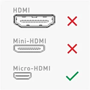 2-Pack Micro HDMI to HDMI Adapter (HDMI to Micro HDMI Adapter) 6 Inches