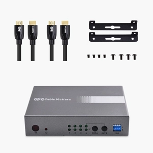 Cable Matters 4K 60Hz HDMI Matrix Switch 4 in 2 Out - Support 18Gbps HDMI 2.0 and HDR…